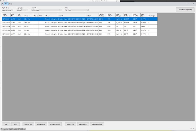 failed logs